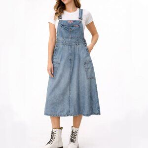 Bi Noble Overall Denim Midi Dress